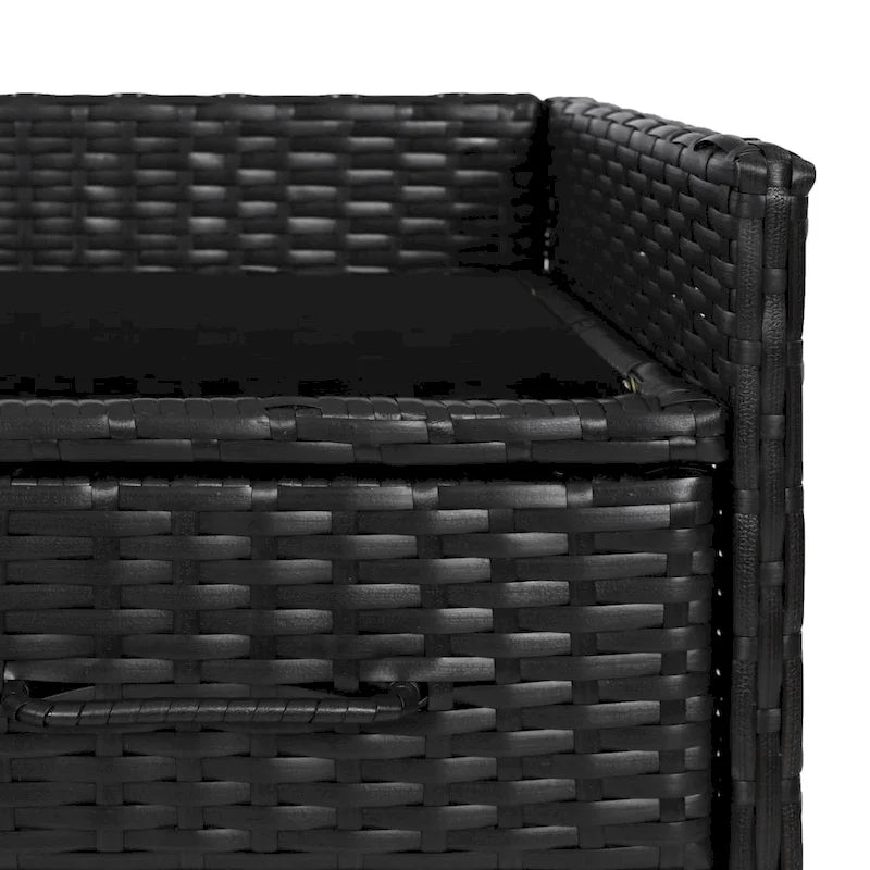 Armoire de rangement d'extérieur en rotin