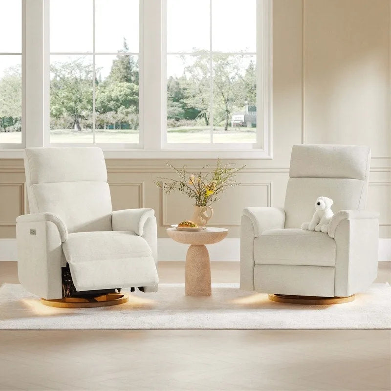 Fauteuil inclinable motorisé pour chambre de bébé avec veilleuse