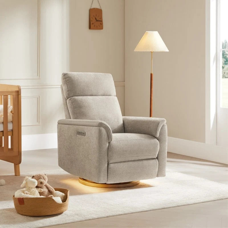 Fauteuil inclinable motorisé pour chambre de bébé avec veilleuse