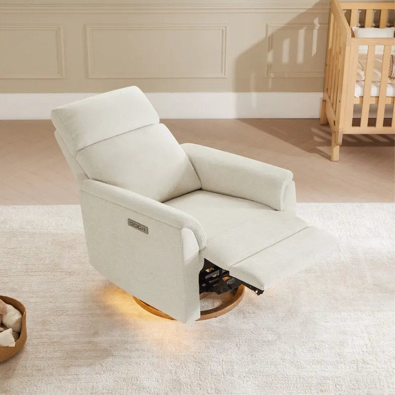 Fauteuil inclinable motorisé pour chambre de bébé avec veilleuse