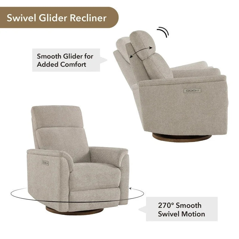 Fauteuil inclinable motorisé pour chambre de bébé avec veilleuse