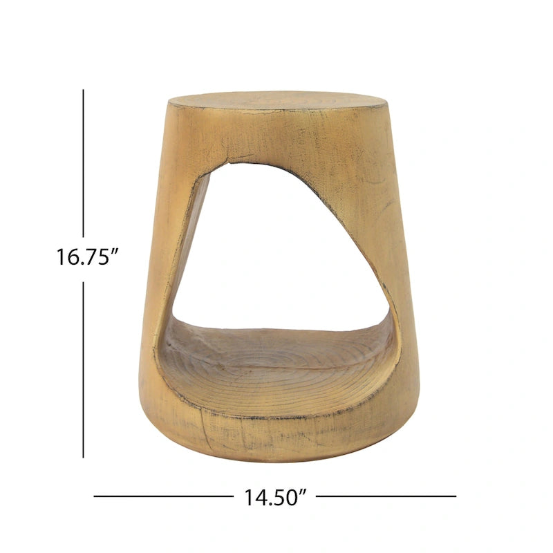 14,5 Table d'appoint ronde moderne avec base large et stable pour le salon ou la chambre à coucher