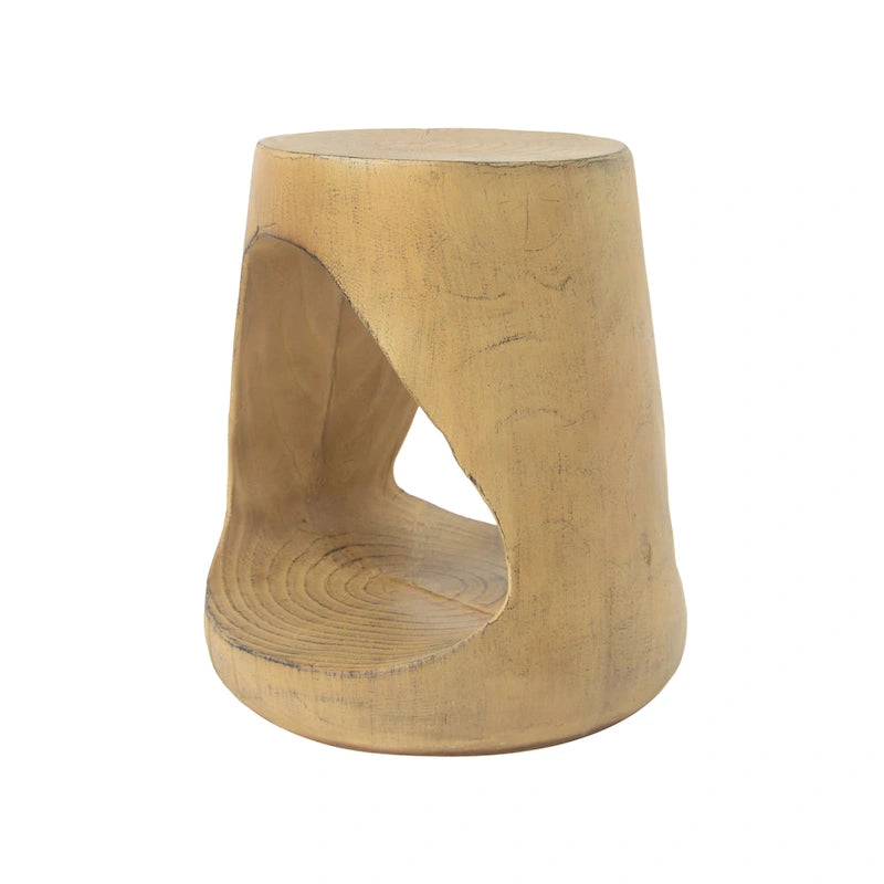 14,5 Table d'appoint ronde moderne avec base large et stable pour le salon ou la chambre à coucher