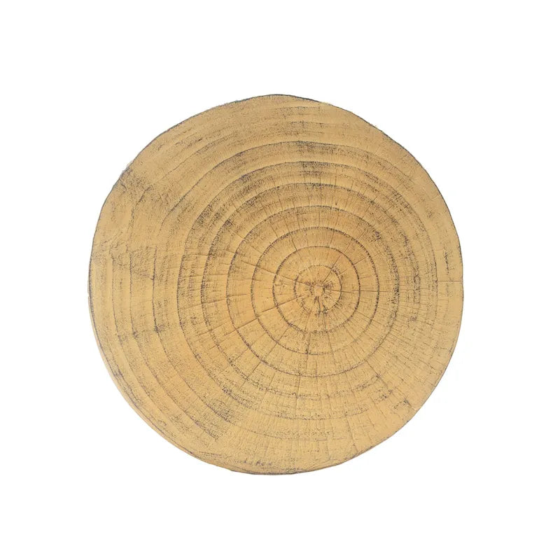 14,5 Table d'appoint ronde moderne avec base large et stable pour le salon ou la chambre à coucher