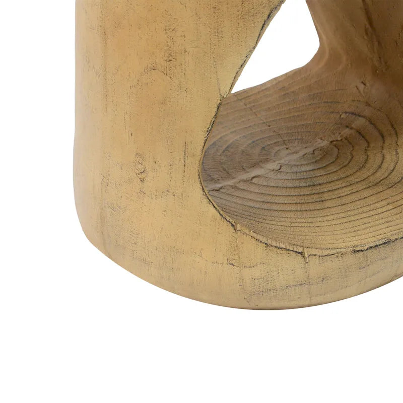 14,5 Table d'appoint ronde moderne avec base large et stable pour le salon ou la chambre à coucher