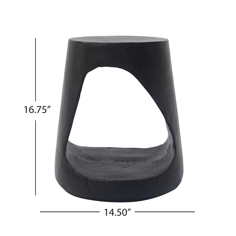 14,5 Table d'appoint ronde moderne avec base large et stable pour le salon ou la chambre à coucher