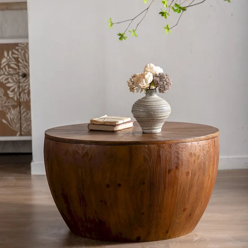 Table basse en forme de seau