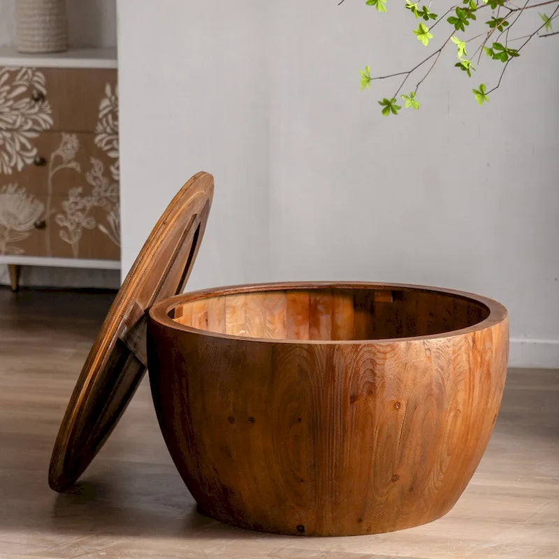 Table basse en forme de seau