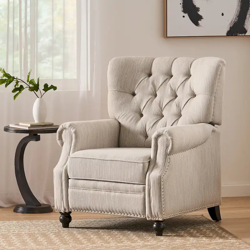 Fauteuil inclinable rembourré contemporain de