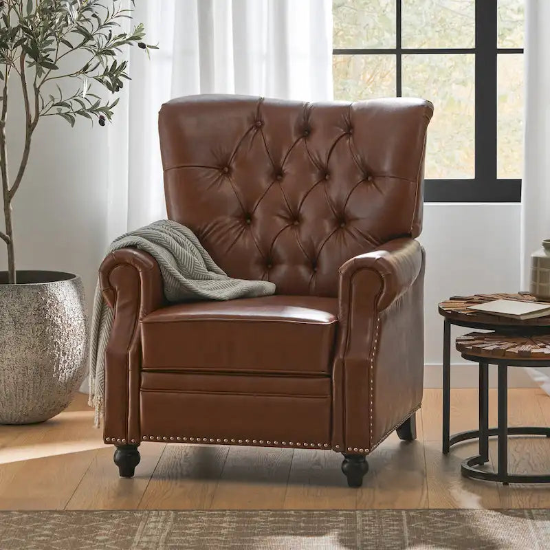 Fauteuil inclinable rembourré contemporain de