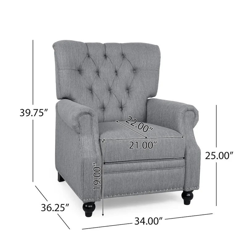 Fauteuil inclinable rembourré contemporain de