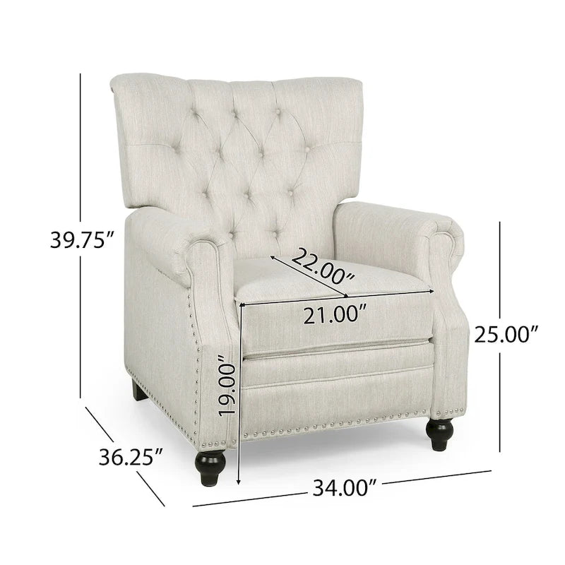 Fauteuil inclinable rembourré contemporain de
