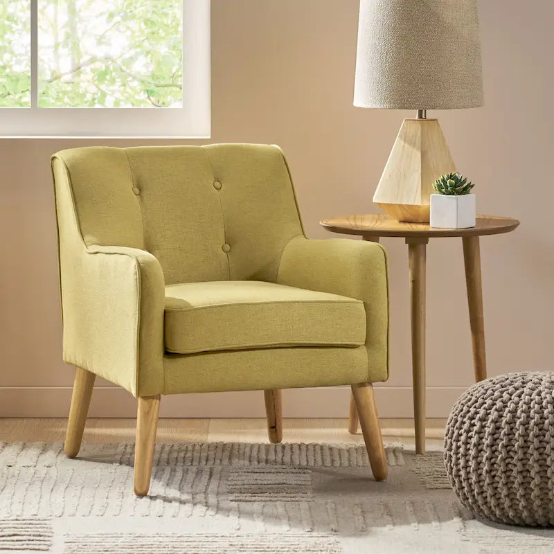 Fauteuil capitonné de style moderniste du milieu du siècle par