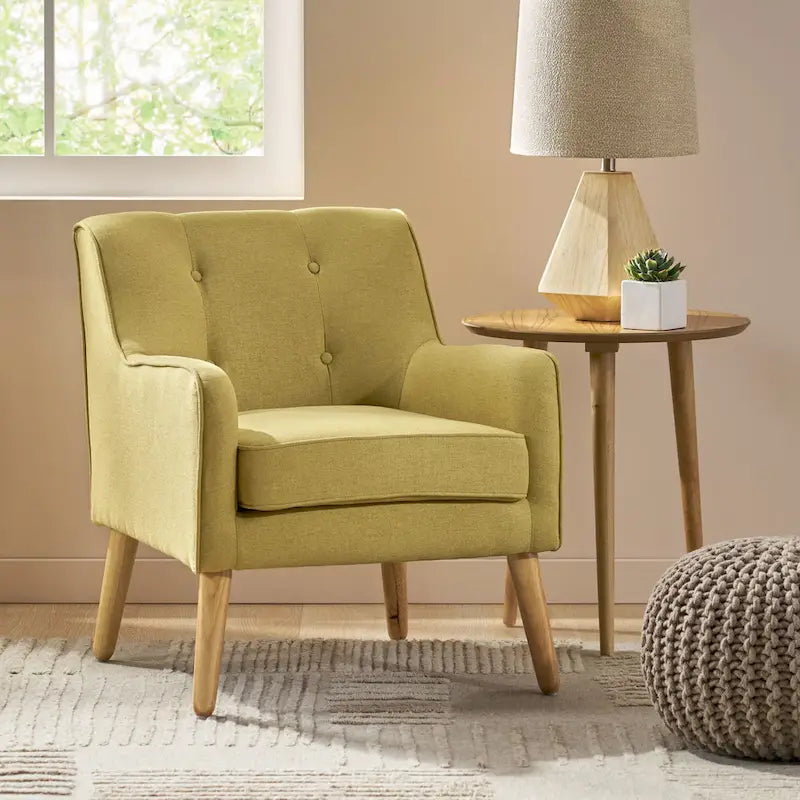 Fauteuil capitonné de style moderniste du milieu du siècle par