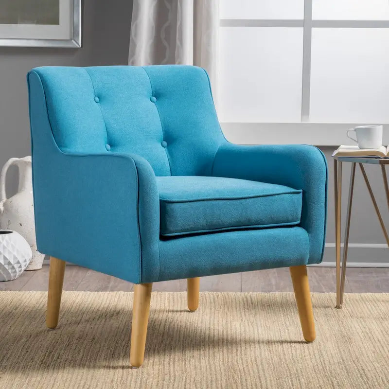 Fauteuil capitonné de style moderniste du milieu du siècle par