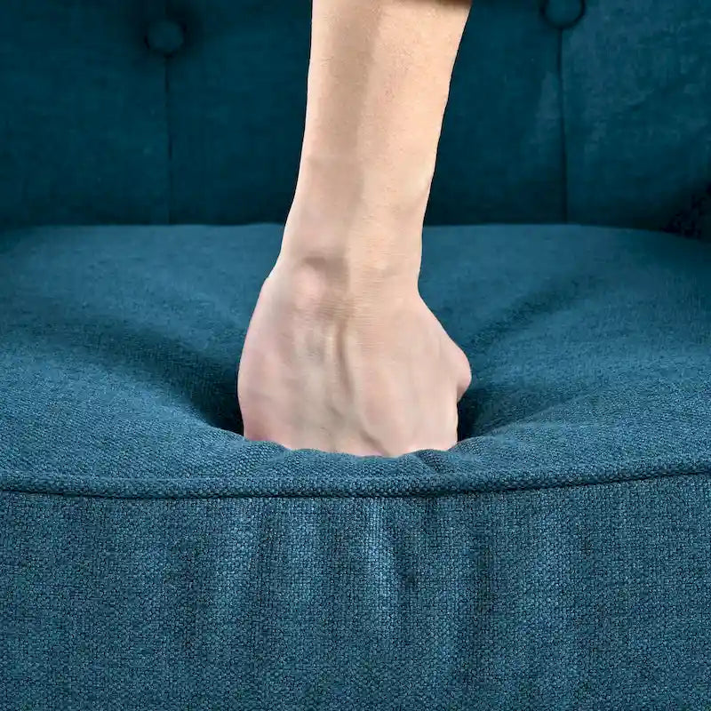 Fauteuil capitonné de style moderniste du milieu du siècle par