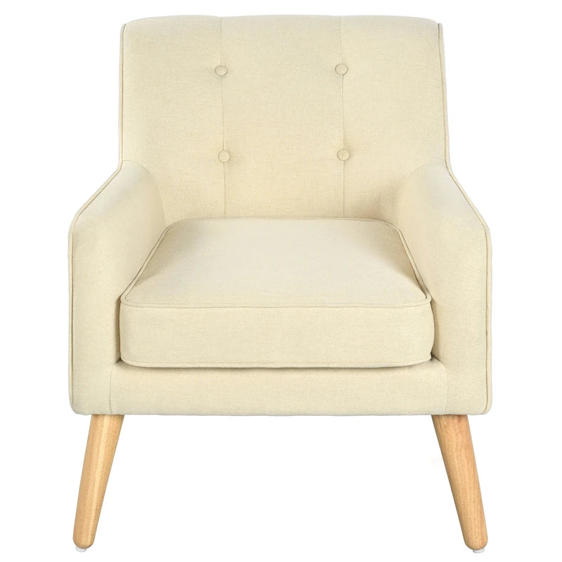 Fauteuil capitonné de style moderniste du milieu du siècle par