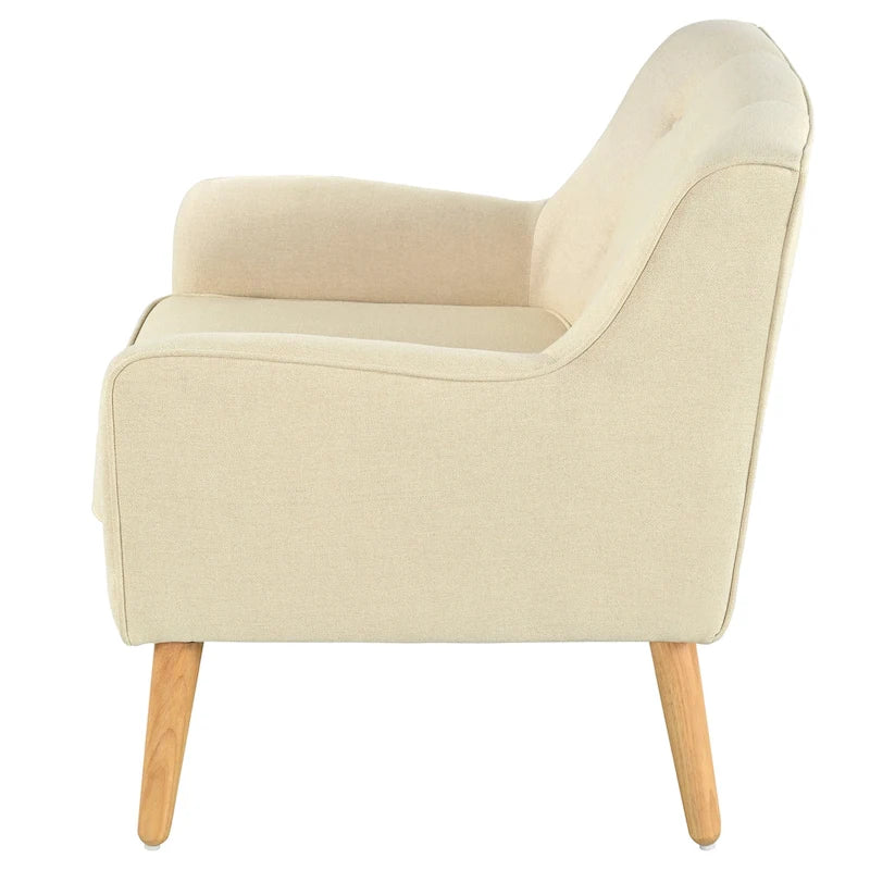 Fauteuil capitonné de style moderniste du milieu du siècle par