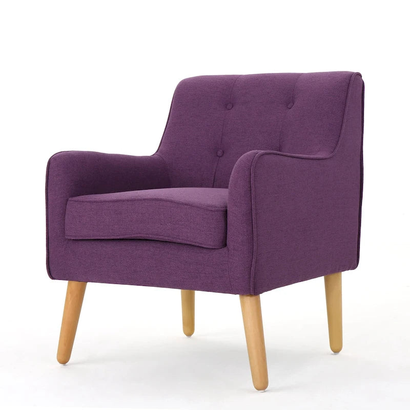 Fauteuil capitonné de style moderniste du milieu du siècle par