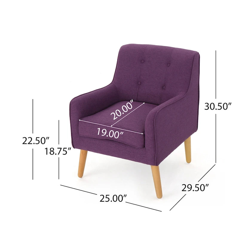 Fauteuil capitonné de style moderniste du milieu du siècle par