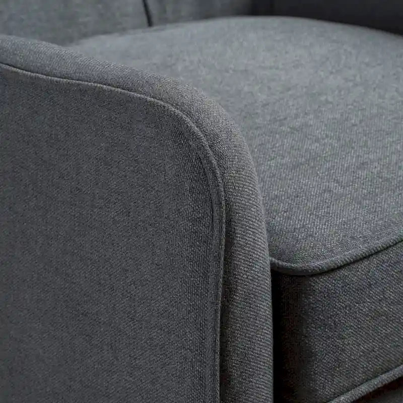 Fauteuil capitonné de style moderniste du milieu du siècle par