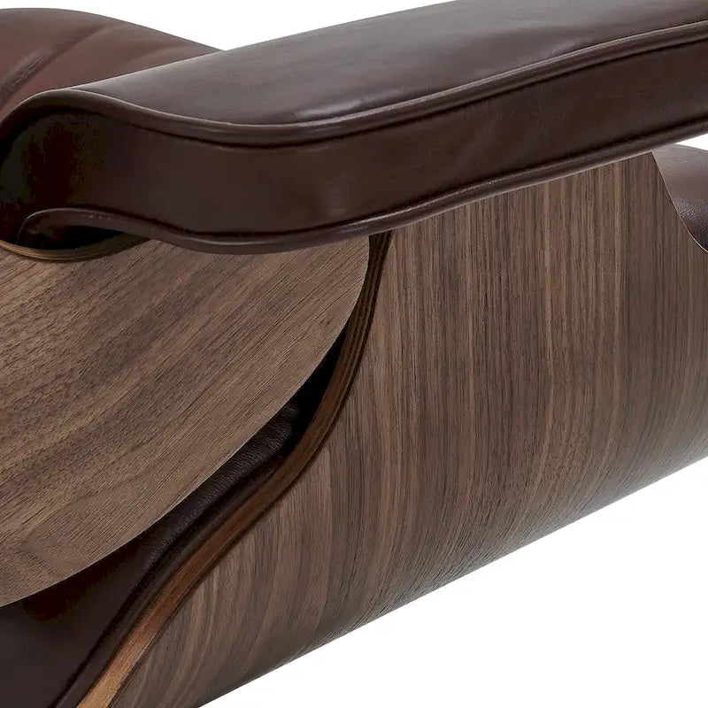 Fauteuil de salon pivotant à dossier haut de style Mid-Century avec ottoman pour le salon et la chambre