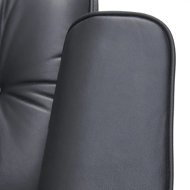 Fauteuil de salon pivotant à dossier haut de style Mid-Century avec ottoman pour le salon et la chambre