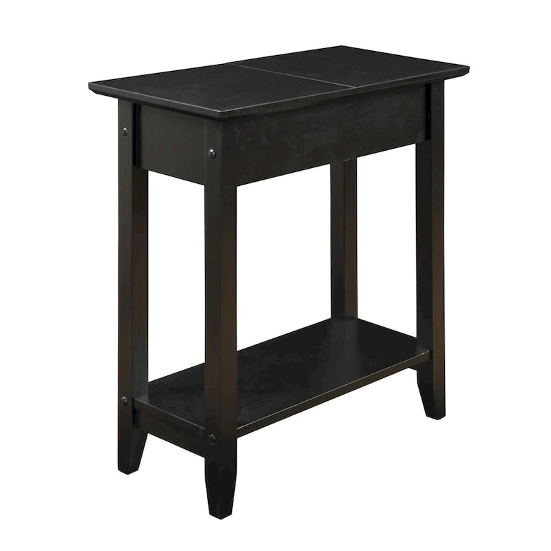 Table d'appoint à plateau relevable avec étagère