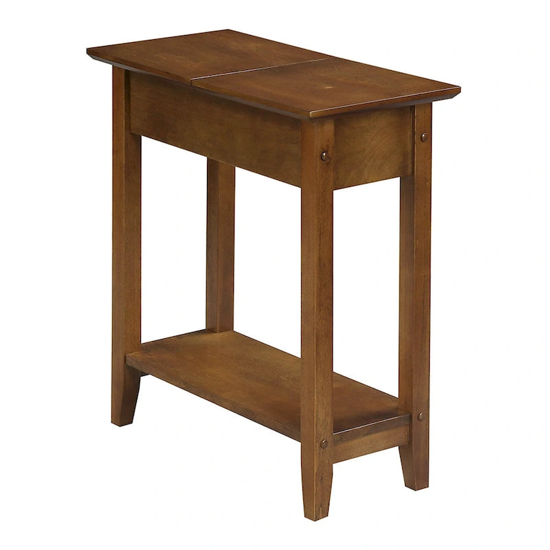 Table d'appoint à plateau relevable avec étagère