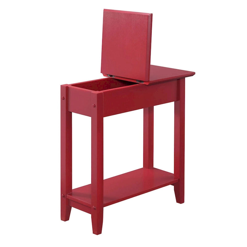 Table d'appoint à plateau relevable avec étagère