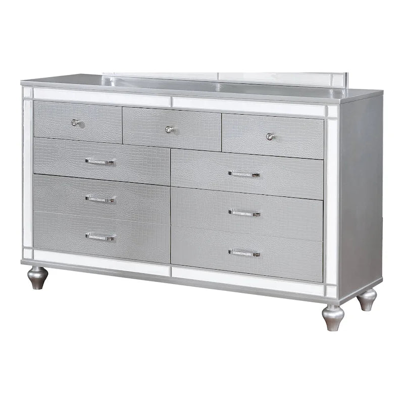 Derc Modern 62-inch Wide Solid Wood 9-Drawer Dresser by Furniture of America