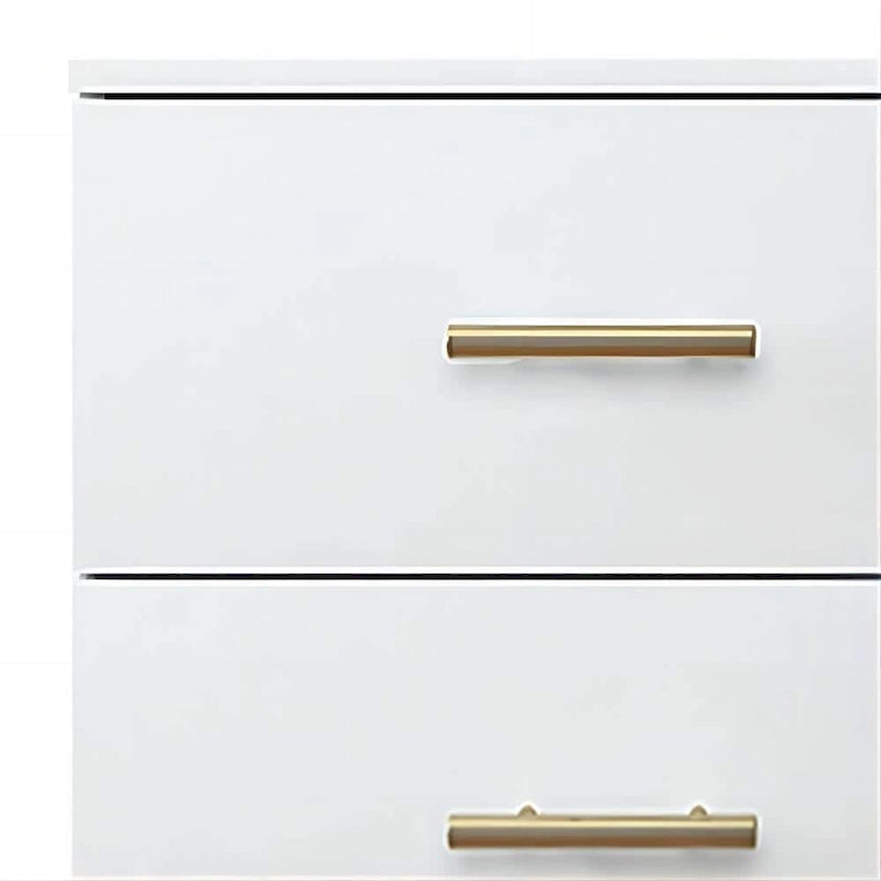 Commode à 6 tiroirs pour chambre à coucher, commode de rangement, commode en bois moderne avec poignées dorées