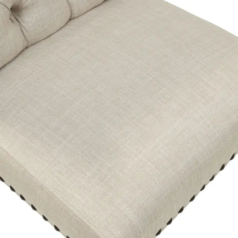Chaises de salle à manger capitonnées en tissu effet lin avec accoudoirs (lot de 2)
