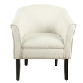 Fauteuil d'appoint tonneau texturé naturel