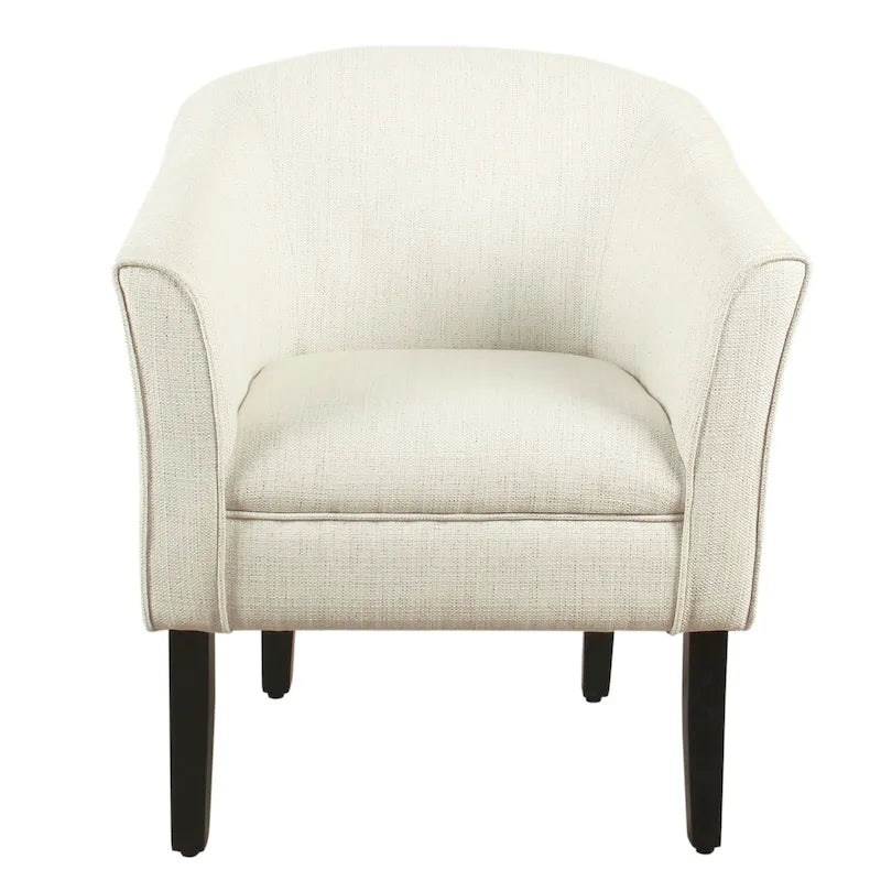 Fauteuil d'appoint tonneau texturé naturel