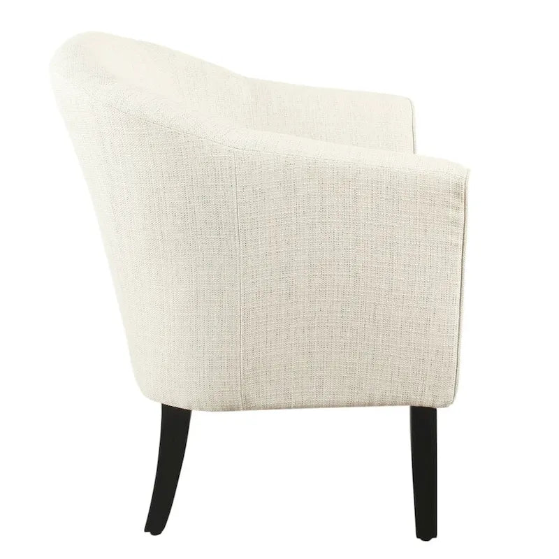 Fauteuil d'appoint tonneau texturé naturel