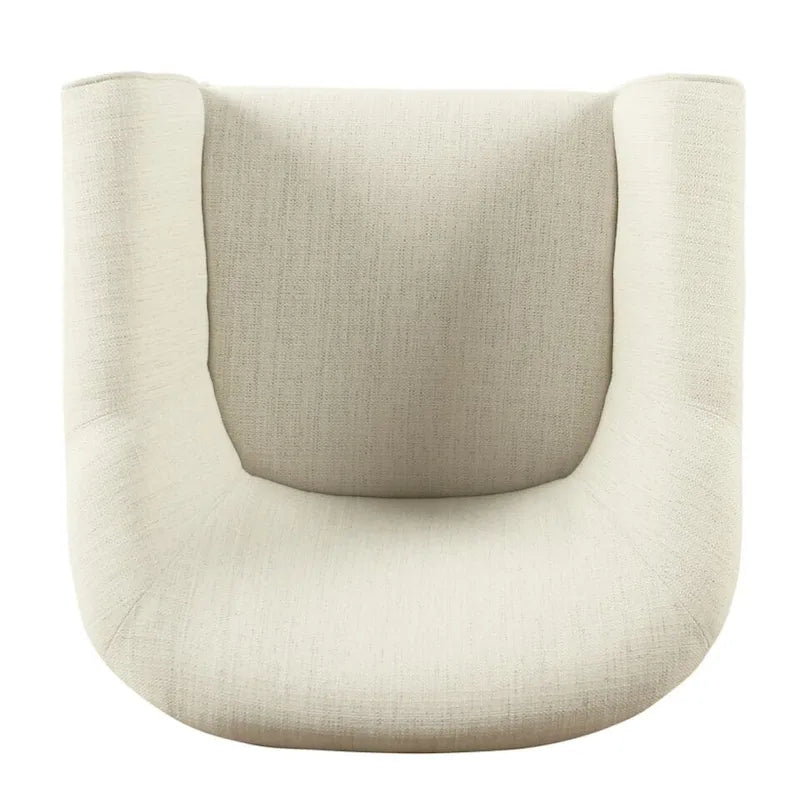 Fauteuil d'appoint tonneau texturé naturel