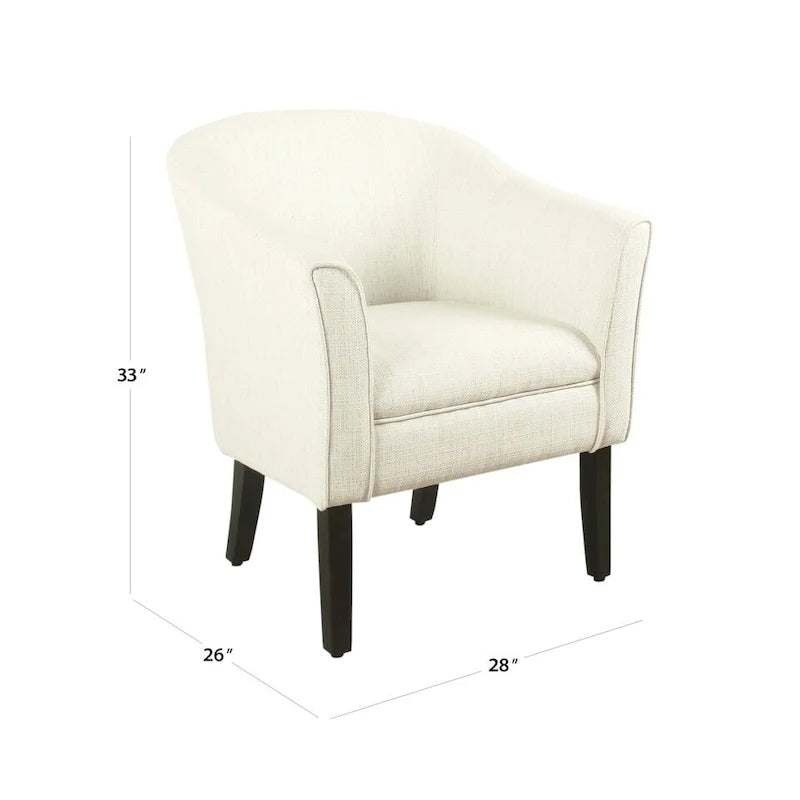 Fauteuil d'appoint tonneau texturé naturel