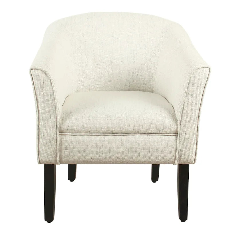 Fauteuil d'appoint tonneau texturé naturel