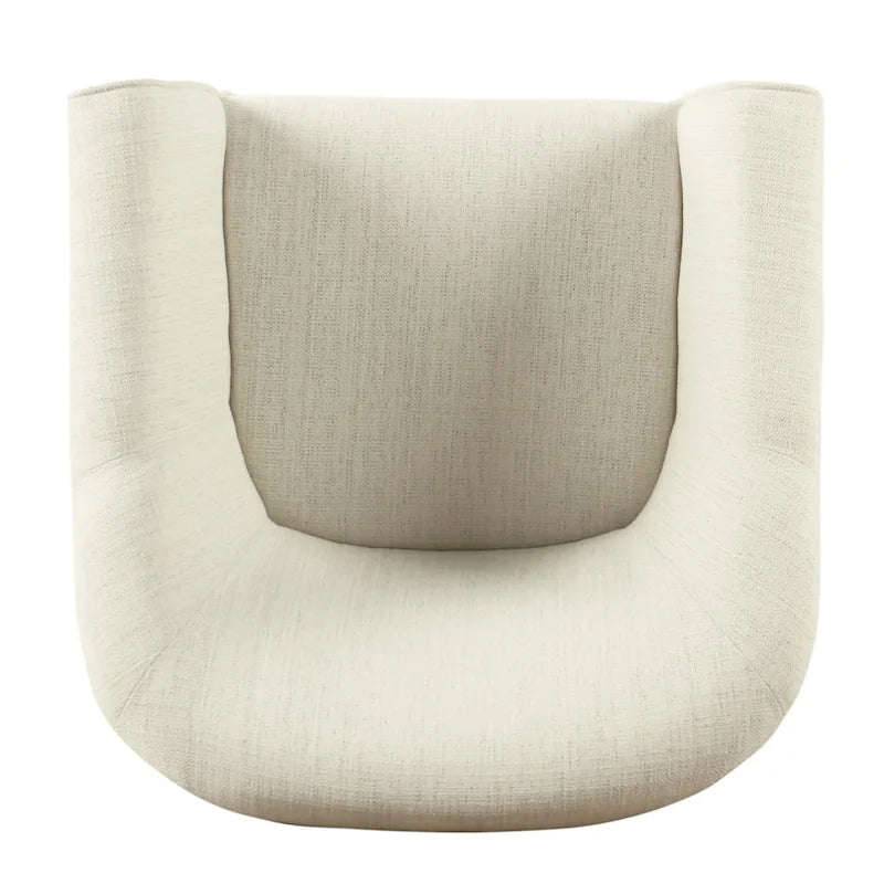 Fauteuil d'appoint tonneau texturé naturel