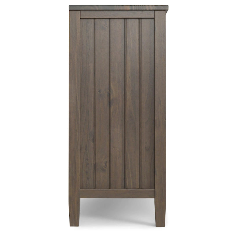 SOLID WOOD 32 inch Wide Contemporary Low Storage Cabinet in Smoky Brown - 14d x 32 w x 31h