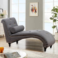 Chaise longue d'intérieur rembourrée avec oreiller