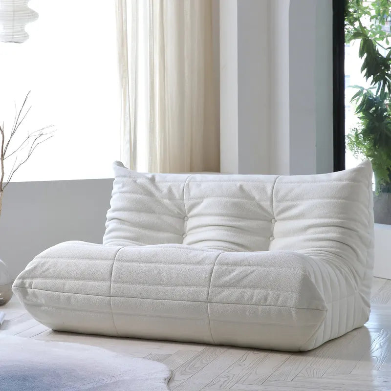 Fauteuil de sol en mousse à mémoire de forme, canapé paresseux confortable avec support dorsal, confortable pour la lecture, le jeu, la méditation, tissu Teddy