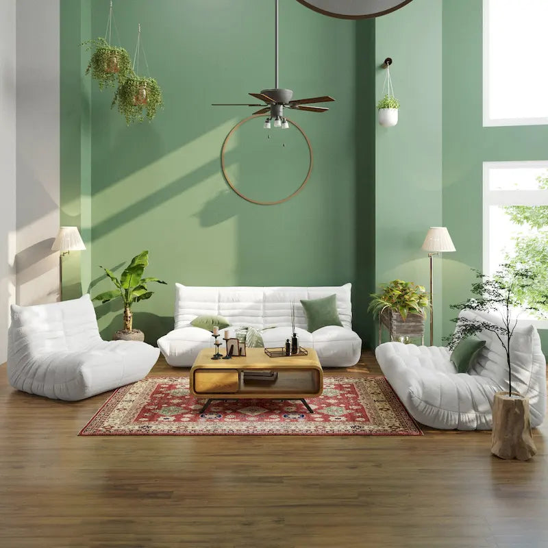Fauteuil de sol en mousse à mémoire de forme, canapé paresseux confortable avec support dorsal, confortable pour la lecture, le jeu, la méditation, tissu Teddy
