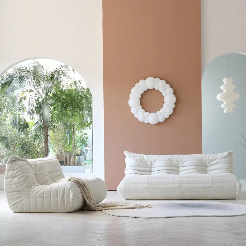 Fauteuil de sol en mousse à mémoire de forme, canapé paresseux confortable avec support dorsal, confortable pour la lecture, le jeu, la méditation, tissu Teddy