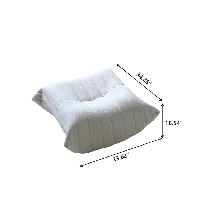 Fauteuil de sol en mousse à mémoire de forme, canapé paresseux confortable avec support dorsal, confortable pour la lecture, le jeu, la méditation, tissu Teddy