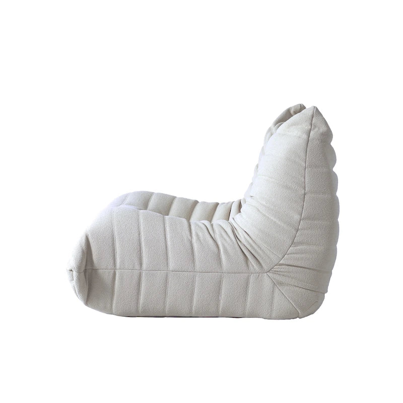 Fauteuil de sol en mousse à mémoire de forme, canapé paresseux confortable avec support dorsal, confortable pour la lecture, le jeu, la méditation, tissu Teddy
