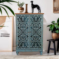 Armoire de rangement sculptée ajourée
