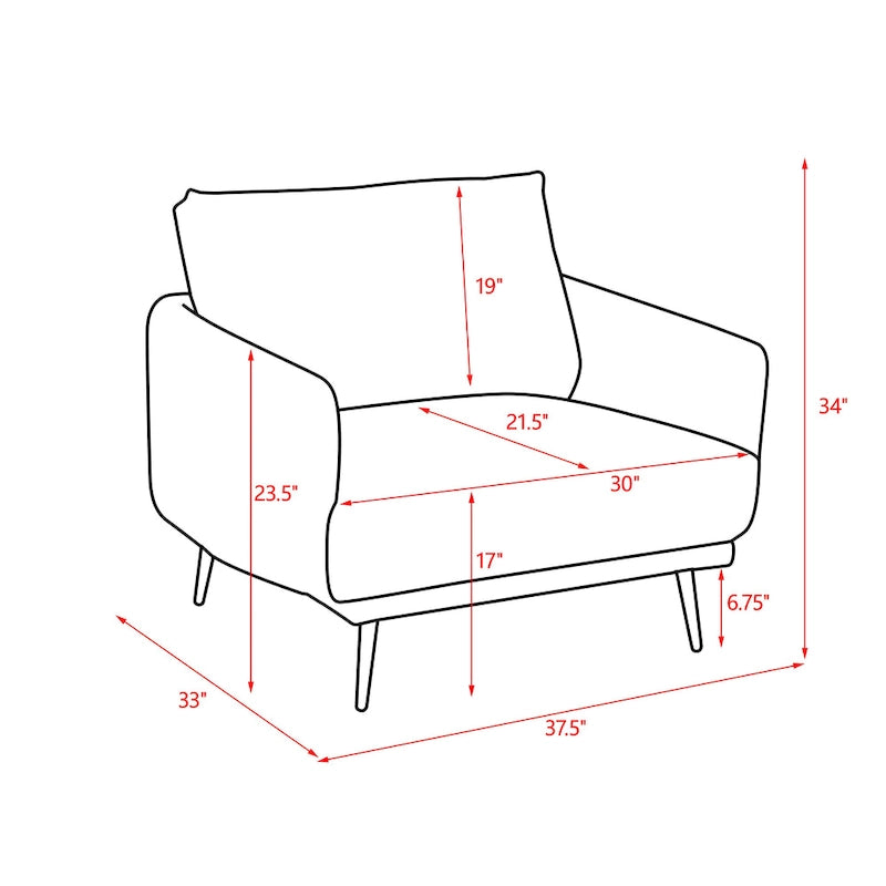 Fauteuil d'appoint démesuré 37,5 W, canapé de loisir