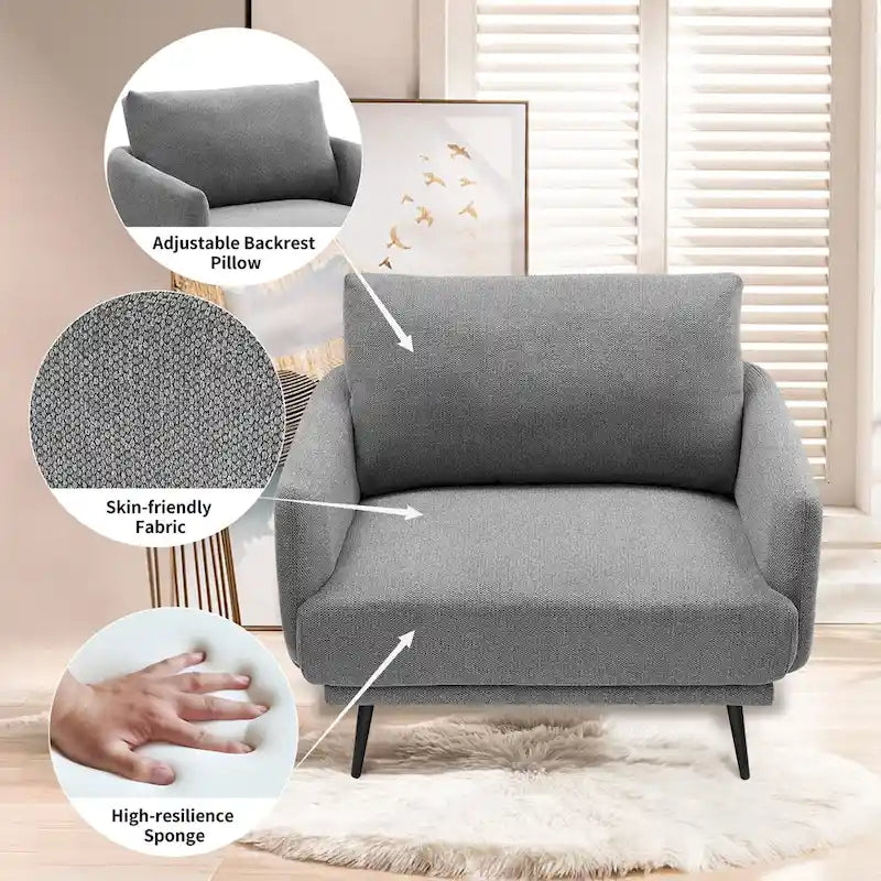 Fauteuil d'appoint démesuré 37,5 W, canapé de loisir
